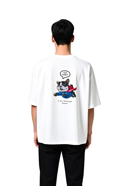PayBuy Super Dog Saves Humans Printed Men's Oversize T-Shirt