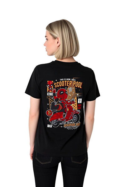 PayBuy Women's Scooter Design Graphic Printed Short Sleeve T-Shirt Retro Slog...