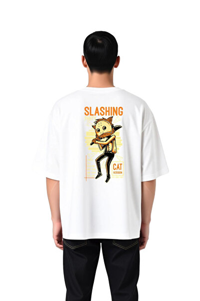 PayBuy Party Cat Design Printed Men's Oversize T-Shirt for Adults