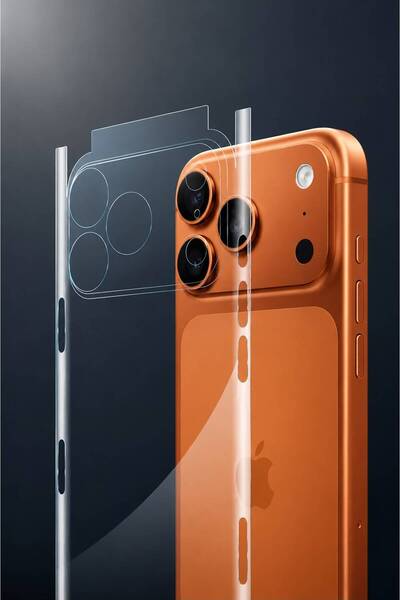 iphone 17 air mat şeffaf arka kaplama