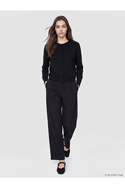 LC Waikiki Lcw Modest Loose Fit Women's Pleated Fabric Trousers
