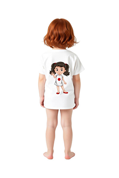 PayBuy Children's T-Shirt Kawaii Girl Character Hearted Eyes Bow Printed Rela...