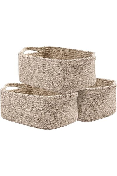 OIAHOMY Cotton Rope Baskets, Woven Baskets for Storage, Nursery Storage Baske...