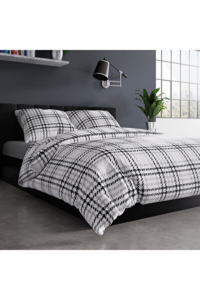 Markizeta Lenjerie de pat din satin de bumbac PETIT - model clasic în carouri...