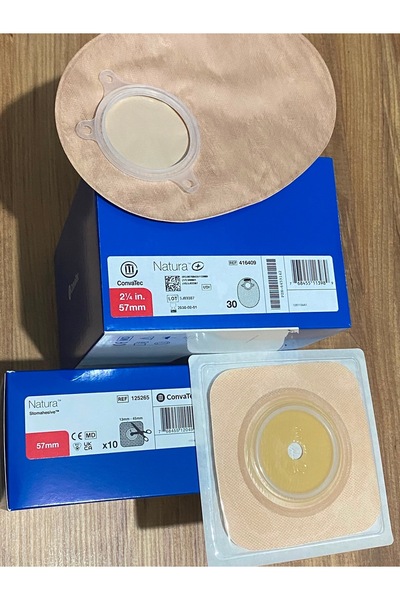 Convatec Natura+ İki Parça Set — 57 mm (Boşaltmasız Kolostomi Sistemi)
