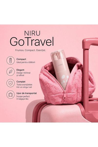 Niru Set igiena calatorie compact GoTravel™ - kit voiaj, flacoane reutilizabile cosmetice