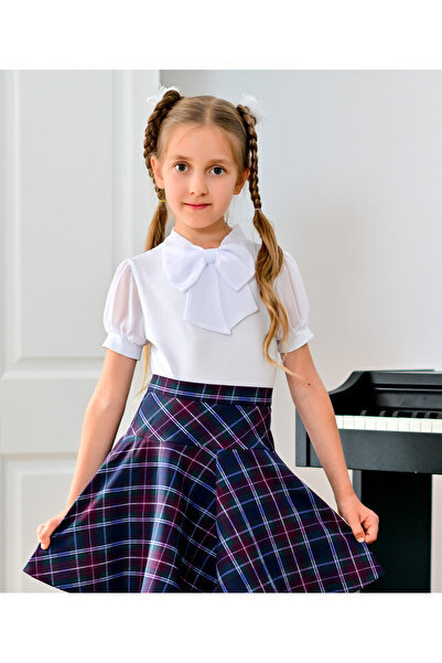 Generic Brand Uniforme scolare: bluza de scoala elegantă albă
