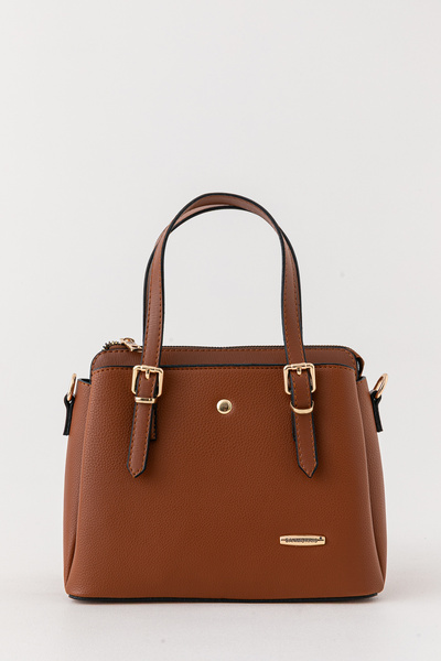 Paul Brand Women's Adjustable Long Strap Multi-Compartment Tan Hand and Shoulder Bag Pbs1415