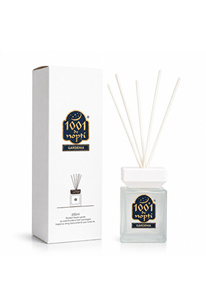 1001 de nopti Odorizant de Camera Gardenia 200 ml, Reed Diffuser Premium cu B...