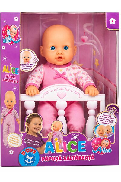Generic Brand Păpușă Interactivă Alice Săltăreață, Bebeluș cu Sunete și Mișca...