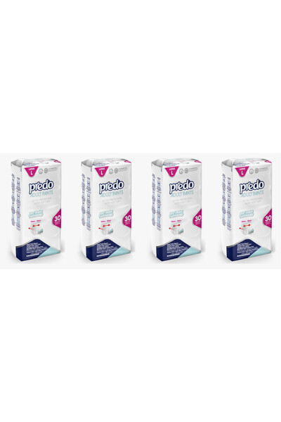 PREDO Pampers/Pachet promo scutece adulți tip chilot L– 4×30 buc/set9 picaturi