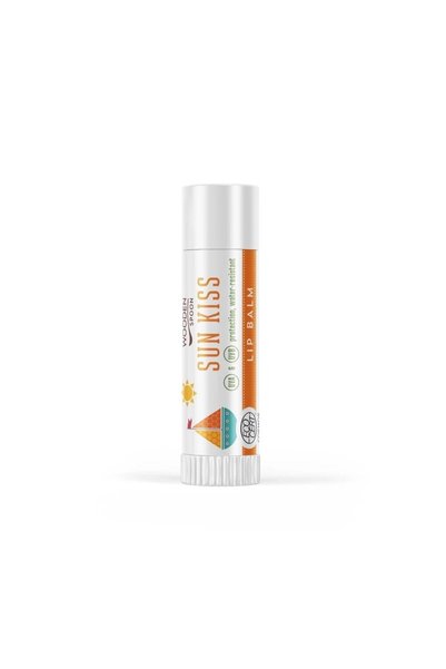 Wooden Spoon Balsam de buze cu protectie solara, Sun Kiss, bio, 4.3ml,