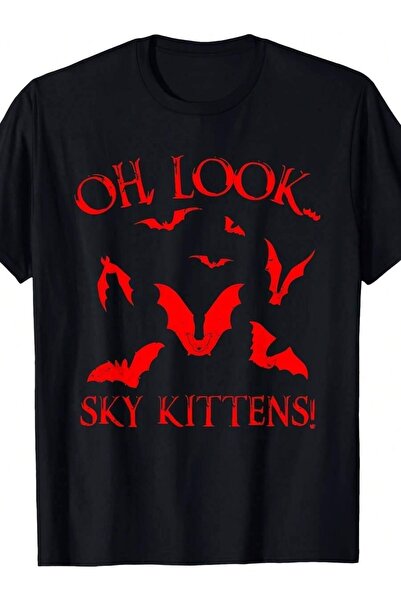 21JNRY Funny Lover Gothic Horror T-Shirt For Men & Women Oh Look Sky Kittens!...