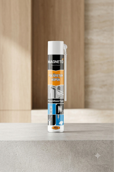 KL HOME MAGNETO Çok Amaçlı Poliüretan Köpük 600 gr -1 ADET - Kapı Pencere Montajı ve Boşluk Dolgusu