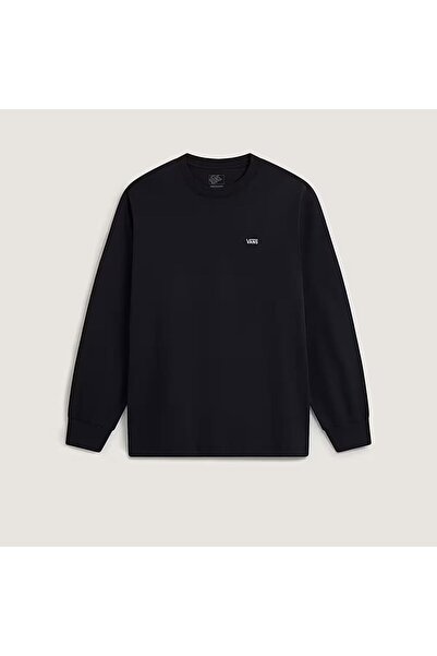 Vans تي شيرت Left Chest II Loose LS للرجال VN0010FJBLK1 أسود-XL