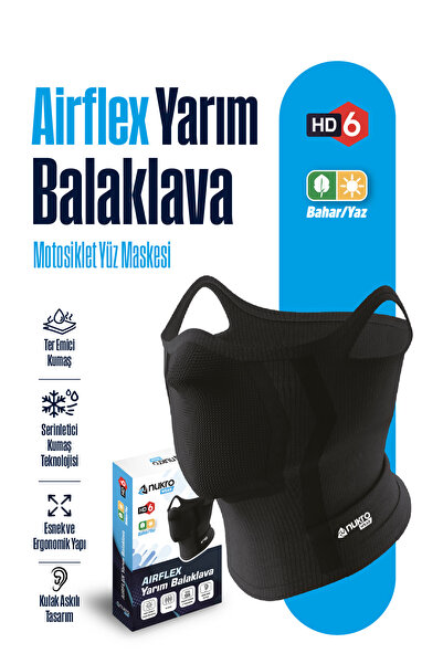 nukro wear Nukrowear Airflex Kulak Askılı Yarım Balaklava