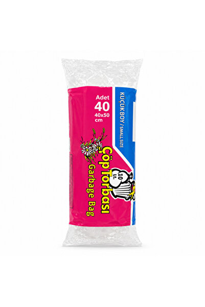 Mini Boy Çöp Torbası Şeffaf40 x 50 cm 1 Paket Dayanıklı Ev ve İş Yeri Kullanımına Uygun (40 Adet)