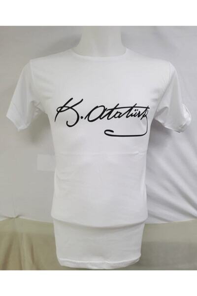BLACK SWALLOW Unisex White Mustafa Kemal Atatürk Signed Children's T-Shirt-Bs