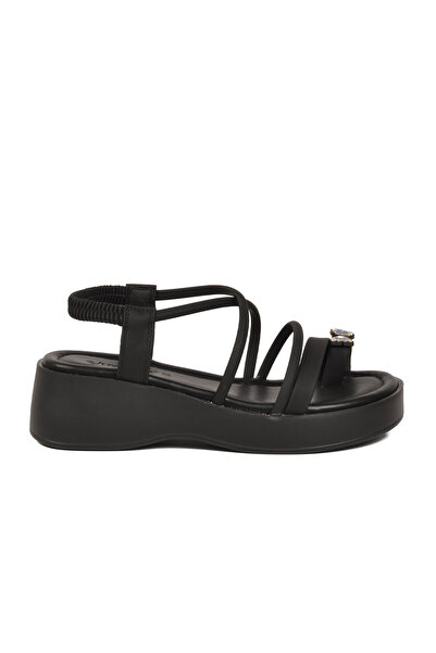 Voyager Black Genuine Leather Rubber Band Thick Soft Comfortable Sole Women's...