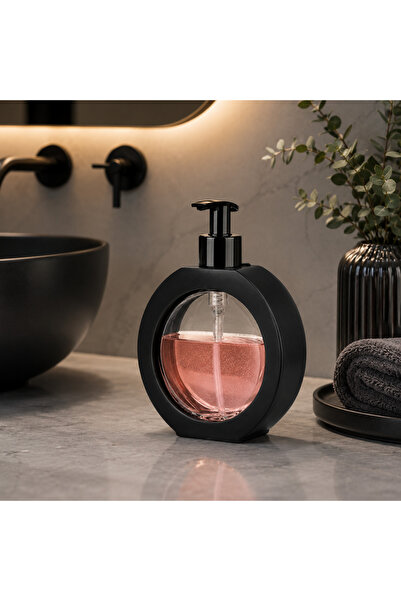 Mayden Concept 370 ml Modern Tasarım Sıvı Sabunluk | Siyah | Şeffaf Hazneli, ...