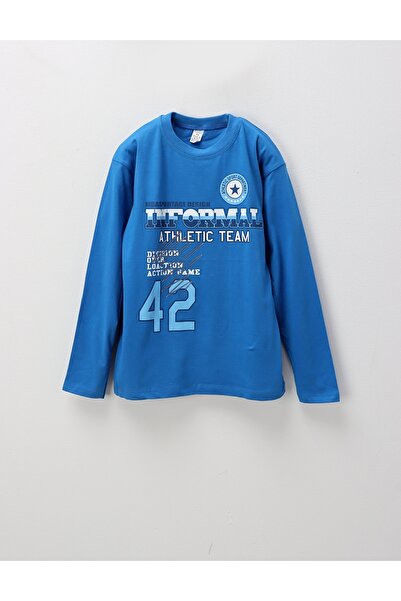 MiniKids Athletic Team slim-fit shirt, blue