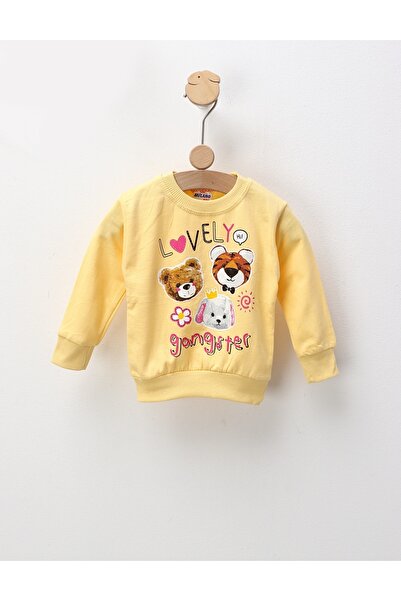 MiniKids Bluza flausata animalute galben by FDY
