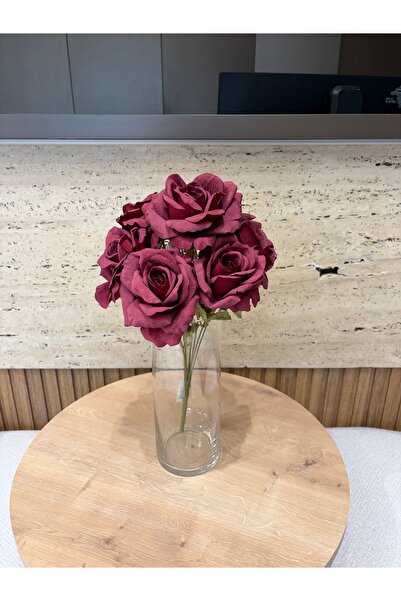 Hinora Premium Artificial Rose Bouquet 7 Branches – Realistic Decorative Vase...