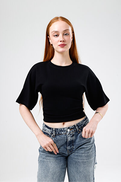 Madame QAN's Tricou și body din țesătură Lycra ultra moale, cu decolteu rotun...