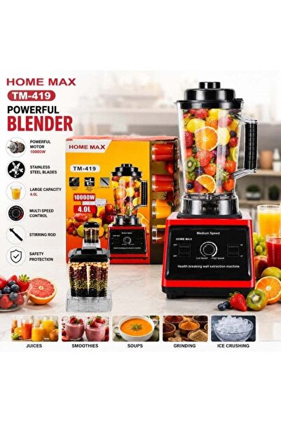 HOMEMAX HOME MAX Commercial Blender 10000W 4L – Heavy Duty High Power Blender...