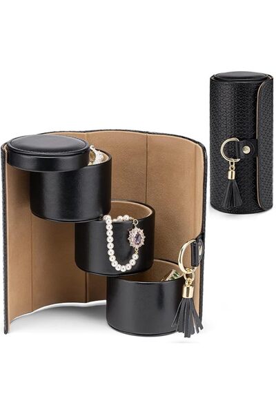 VLANDO Travel Jewelry Box, Jewelry Roll Personalized, Jewelry Storage Travel ...