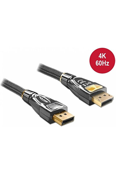 DELOCK Καλώδιο DisplayPort αρσενικό - DisplayPort αρσενικό 2μ Μαύρο (82771)
