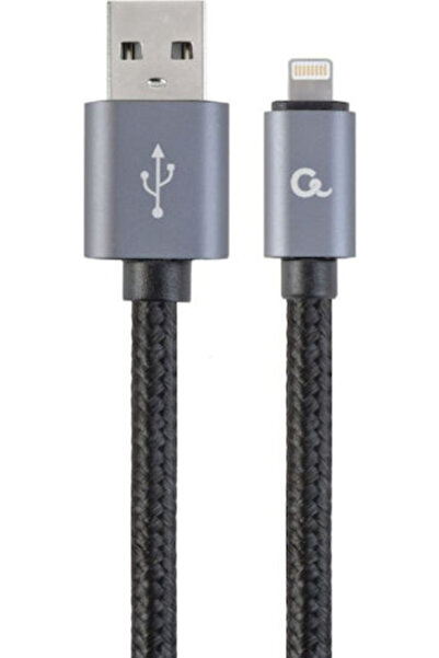 Gembird Πλεκτό Καλώδιο USB-A σε Lightning Μαύρο 1.8μ (CCB-MUSB2B-AMLM-6)