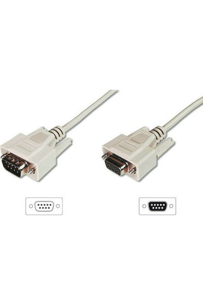 Digitus Καλώδιο VGA αρσενικό σε VGA θηλυκό, Λευκό, 5μ (AK-610203-050-E)