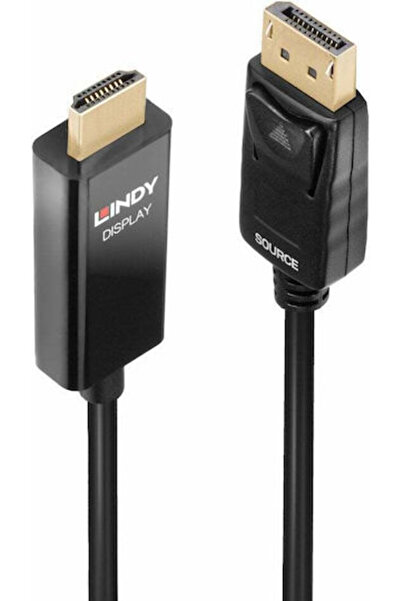 LİNDY Καλώδιο DisplayPort αρσενικό - HDMI αρσενικό 3μ Μαύρο (40927)