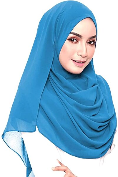 LMVERNA Solid Color Bubble Chiffon Scarf for Women Fashion Soft Hijab Long Sc...