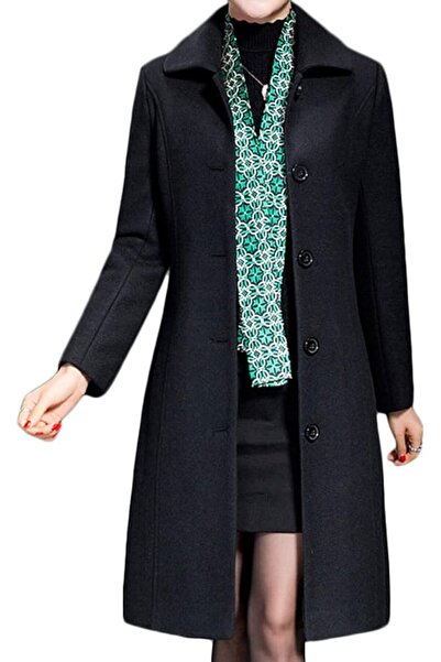 GENERAL Jenkoon Women's Wool Trench Coat Winter Long Thick Overcoat Walker Coats