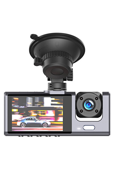 Xo Cameră auto XOS Full HD 1080p cu 3 canale, ecran de 2 ", 140° °   Unghi larg
