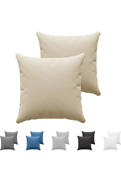 Dreamzie Pillow Cases 65 x 65 cm (Set of 2) - 100% Cotton Jersey 150 GSM - Wh...