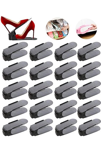 GENERAL HOMDECO Shoe Slots Organizer 20 Pack- Shoe Stacker - Increase Space b...