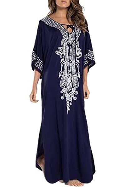 GENERAL Women's Cotton Kaftan Loungewear Boho Homewear Oversized Kimono Maxi ...