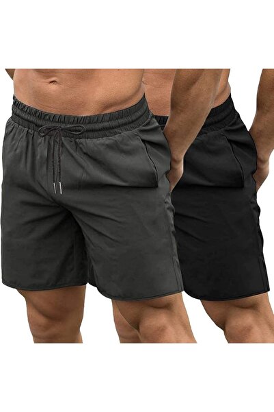 COOFANDY Men's 2 Pack Gym Workout Shorts 7 Inch Quick Dry Athletic Shorts Lig...