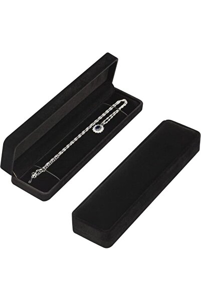 SYOSI Long Velvet Jewelry Chain Necklace Gift Box Set, Bracelet Storage Case,...