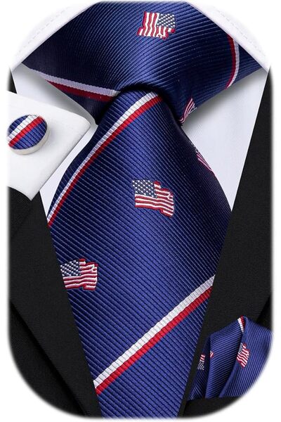 Dubulle Mens Paisely Silk Tie for Men Necktie and Pocket Square Set