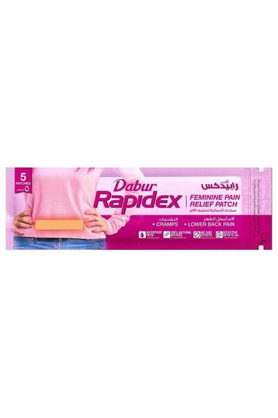 Dabur Rapidex Feminine Pain Relief Patch 5 Per Pouch Fast Action And Long Las...