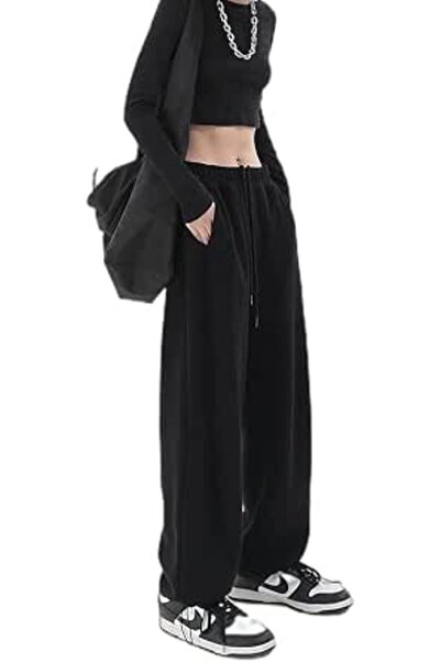 GENERAL Womens Wide Leg Sweatpants Casual Loose Yoga Pants Comfy Lounge Jogge...