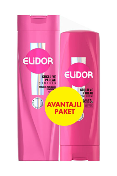 Elidor Strong and Shiny 400 ml Shampoo + Hair Care Conditioner 200 ml