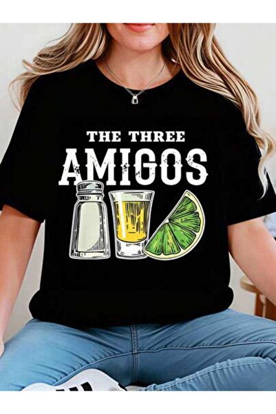 23ERVA Women's The Three Amigos, Salt Shaker Tequila Lime Design, Pure Cotton...