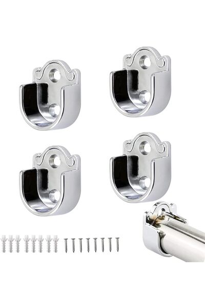 YARDHOBI Stainless Steel Closet Pole Sockets, Closet Rod End Supports, Heavy ...