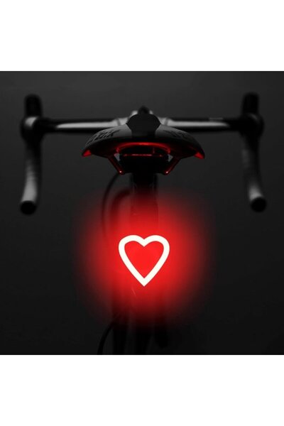 STARSTAR Heart-shaped red rechargeable taillight.