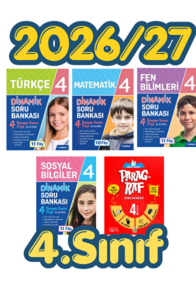 Tudem Yayınları Tudem 4.Sınıf Dinamik Türkçe - Matematik -Fen Bilimleri - Sos...